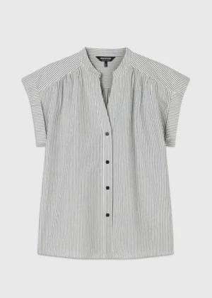 White Seersucker Stripe Shirt