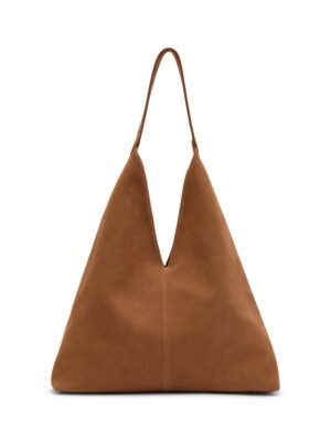 Tan Suede Slouch Bag