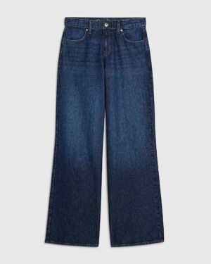 Blue High Waisted Wide Leg Jeans