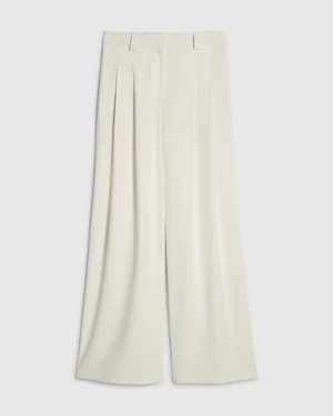 White Tailored Wide Leg Trousers