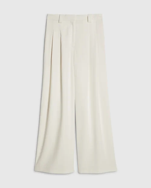 White Tailored Wide Leg Trousers